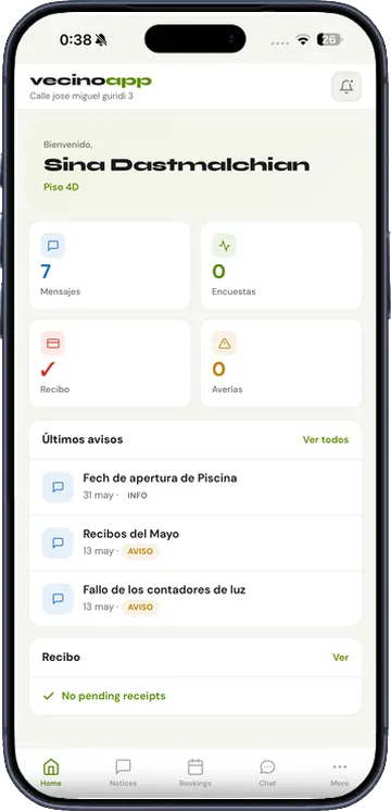 داشبورد ساکن در اپ وسینواپ